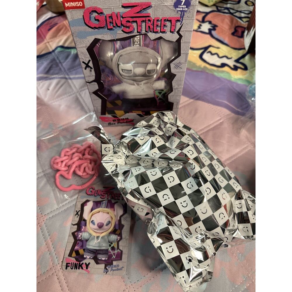 Miniso Disney Stitch Gen Z Plush Pendant – Funky – Box Opened, Sealed with Card